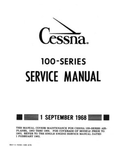 Cessna Model 100 Series Service Manual (1963 thru 1968)