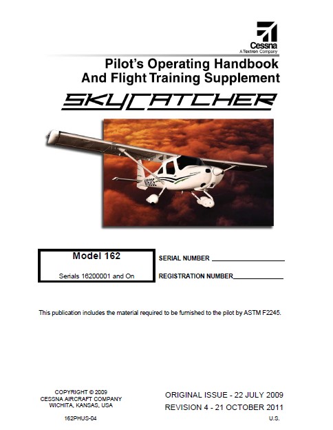 Cessna Model 162 Pilot’s Operating Handbook (Rev. 2011) 162PHUS-04 ...