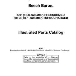 Beech Baron 58P 58TC Illustrated Parts Catalog, PN102-590000-7E