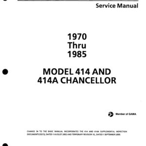 Cessna Model 414 and 414A Chancellor Service Manual D778-34-13