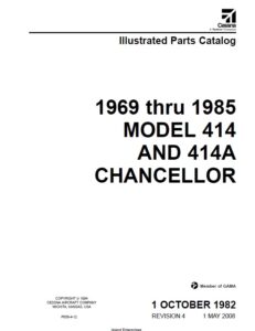 Cessna Model 414 and 414A Chancellor Illustrated Parts catalog 1969 Thru 1985, P656-4-12